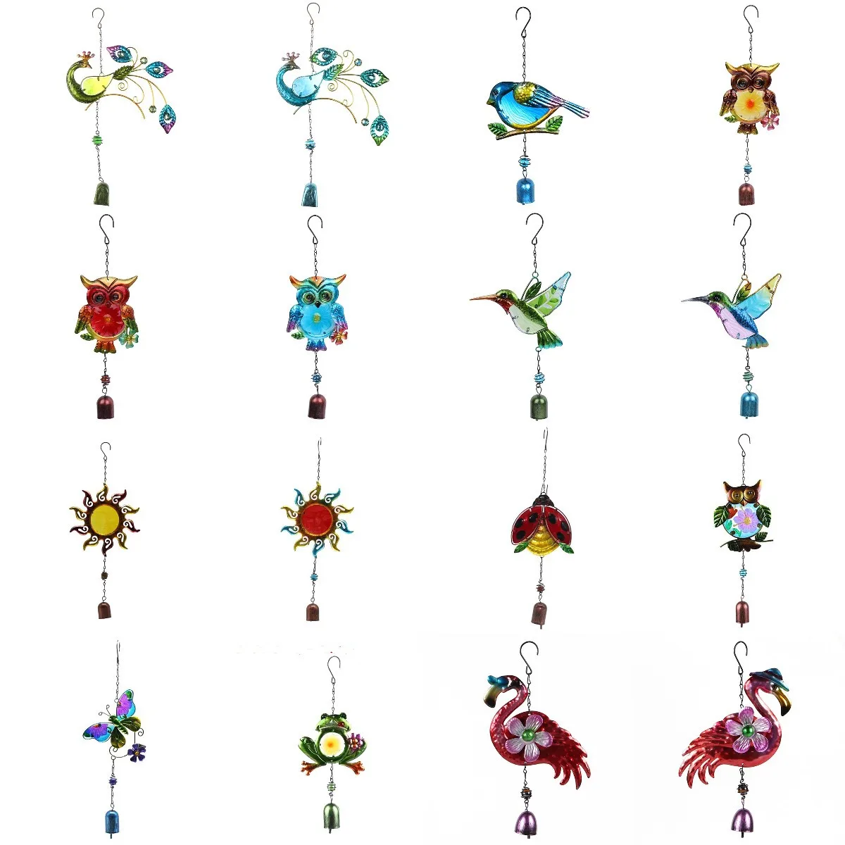 Window Balcony Hummingbird Decor Wind Chimes Yard Home Wall Hanging Bird Bells Ornament for Home Window Door Decorarions
