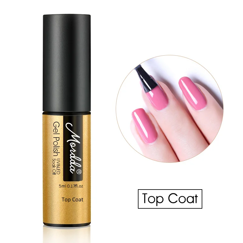 TOP Coat MORDDA 5 мл Гель-лак для ногтей для маникюра УФ светодиодный 60 цветов лак для ногтей Гибридный Полупостоянный Гель-лак для нейл-арта инструменты для дизайна - Цвет: TOP Coat