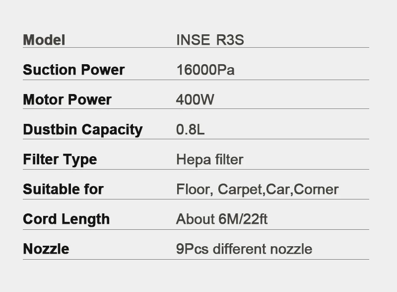 r3s poderosa sucção 400w motor multiuso 3 in1 handheld aspirador de pó