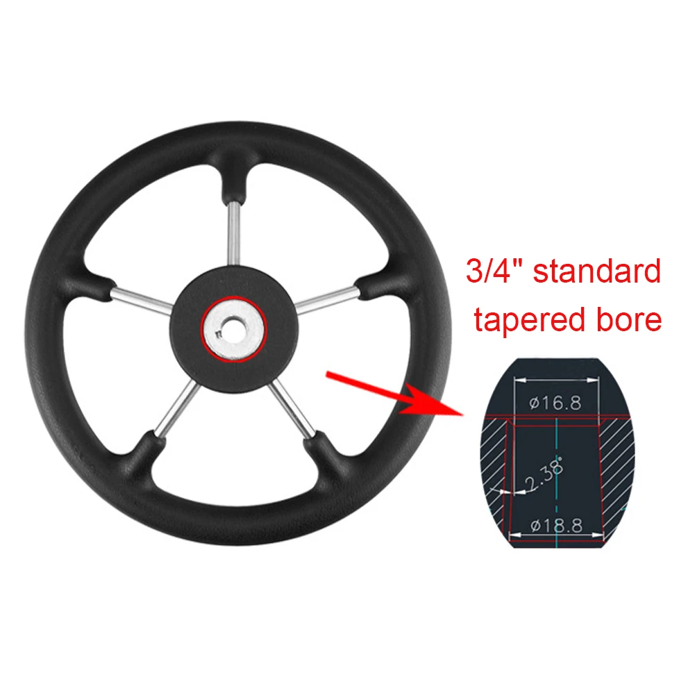320 мм Прочный 5 спиц руль для лодки Аксессуары конический вал Профессиональный пенополиуретан Коррозионностойкий