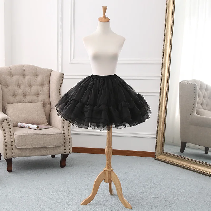 Short Hoopless Lolita Underskirt Tutu Crinoline Petticoat