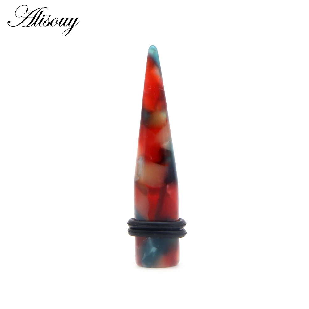 EM0194I Red Green Alisouy 2 шт 1,6-30 мм УФ акрил черный белый ухо растягивание пирсинг для уха Конус расширитель вилки и Туннели Калибр, Ювелирное Украшение для тела - Окраска металла: EM0194I Red Green