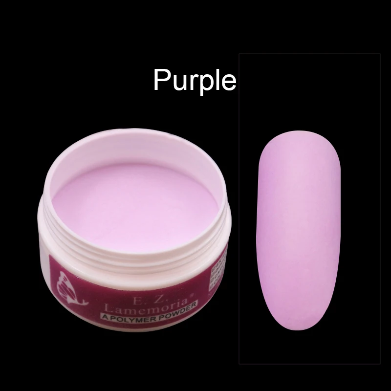 Акриловая пудра для наращивания 3D ногтей Блестки для наращивания прозрачный розовый белый 7 цветов Кристалл маникюрный салон Инструменты для - Цвет: Purple
