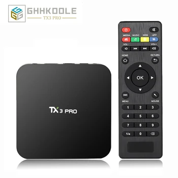 

TX3 PRO TV Box Smart Android 7.1 Streaming Box Amlogic S905W Quad-core 1GB 8GB HD 2.4G WiFi 100M LAN Media Player