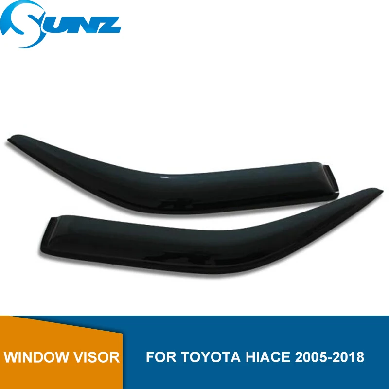 

Side Wind Deflectors For Toyota Hiace Commuter 2005-2018 ABS Black Window Visor Vent Shades Sun Rain Deflector Guard SUNZ
