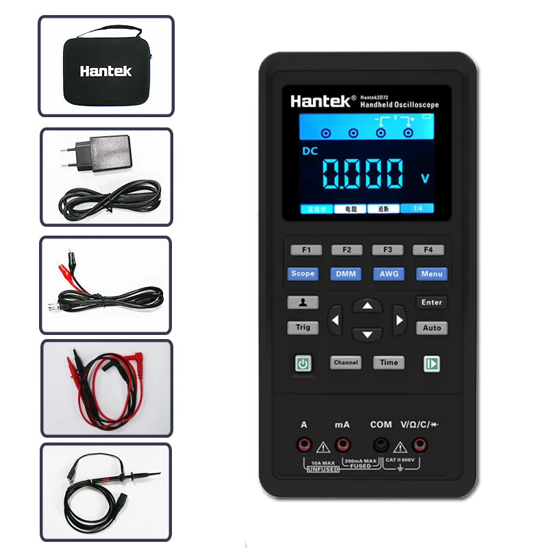 Digital Multimeter Digital Oscilloscope Hantek 2C42 2C72 2D42 2D72 Digital Multimeter tester Handheld Oscilloscope Usb Waveform Generator 3in1 Osciloscope Portable
