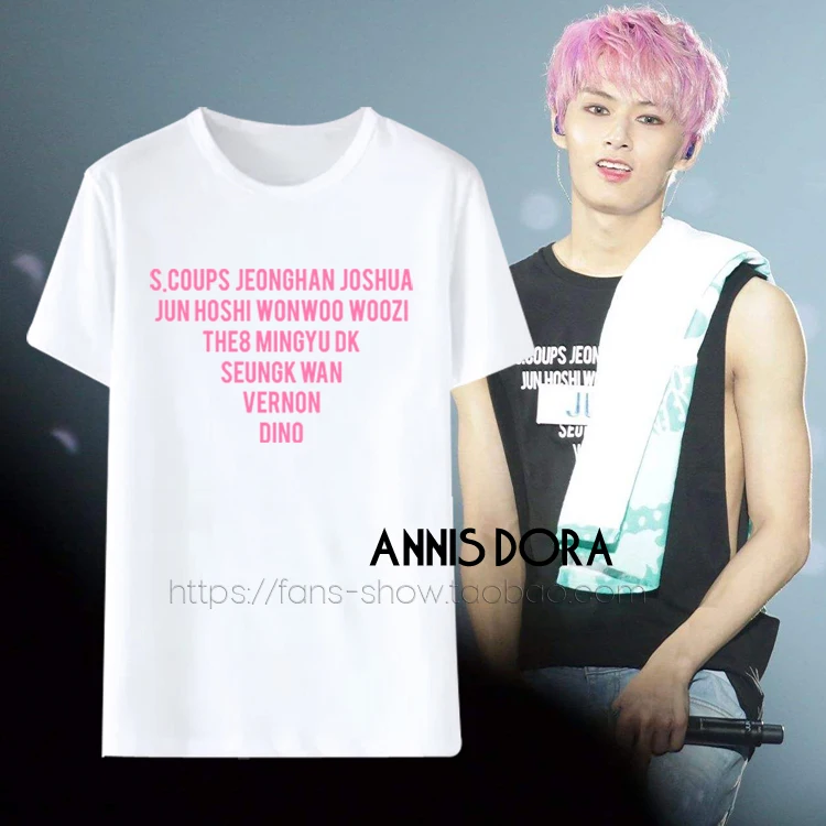 

SEVENTEEN 2017 1ST WORLD TOUR DIAMOND EDGEE Member name short sleeve T shirt
