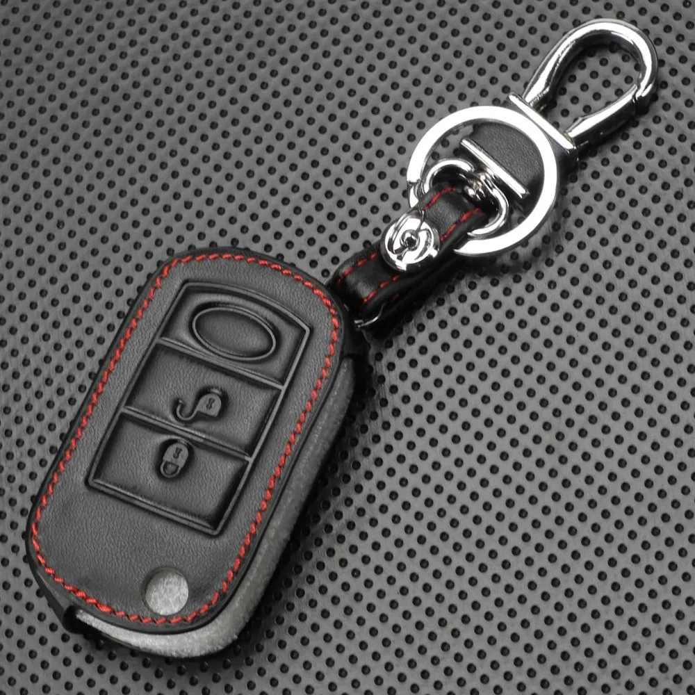 Jingyuqin для Land Rover Range Rover Sport LR3 Обнаружение 3 кнопки дистанционного флип-ключ для автомобиля чехол Fob Стайлинг оболочка кожаный чехол
