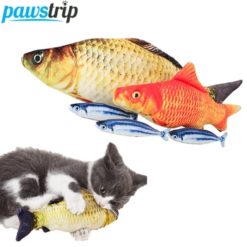 

1pc Soft Plush 3D Fish Cat Toys Catnip Toys For Cats Stuffed Pillow Doll Simulation Fish For Cat Interactive Kitten Playing Toys