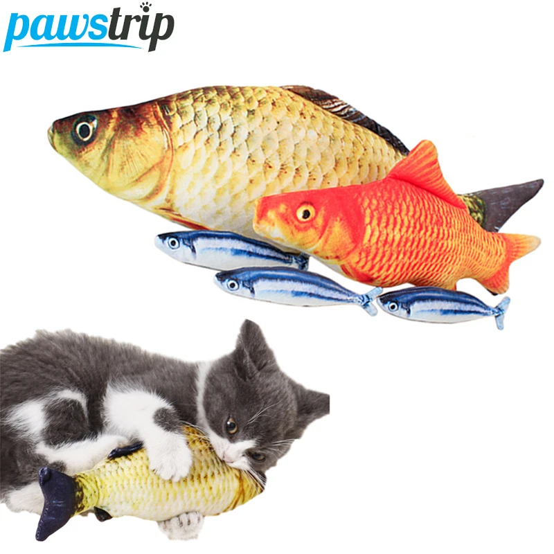 1pc Soft Plush 3D Fish Cat Toys Catnip Toys For Cats Stuffed Pillow