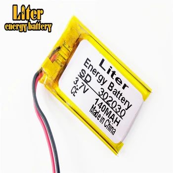 

302030 3.7V 140mAh Rechargeable li Polymer Li-ion Battery For bluetooth headset speaker mouse smart Watch recorder pen