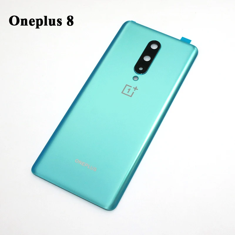 Original Oneplus 8 8T Glass Back Cover New Rear Door Housing Replacement Repair Parts For One Plus 1+ 8pro 8 T With Camera Lens phone frame photo Housings & Frames