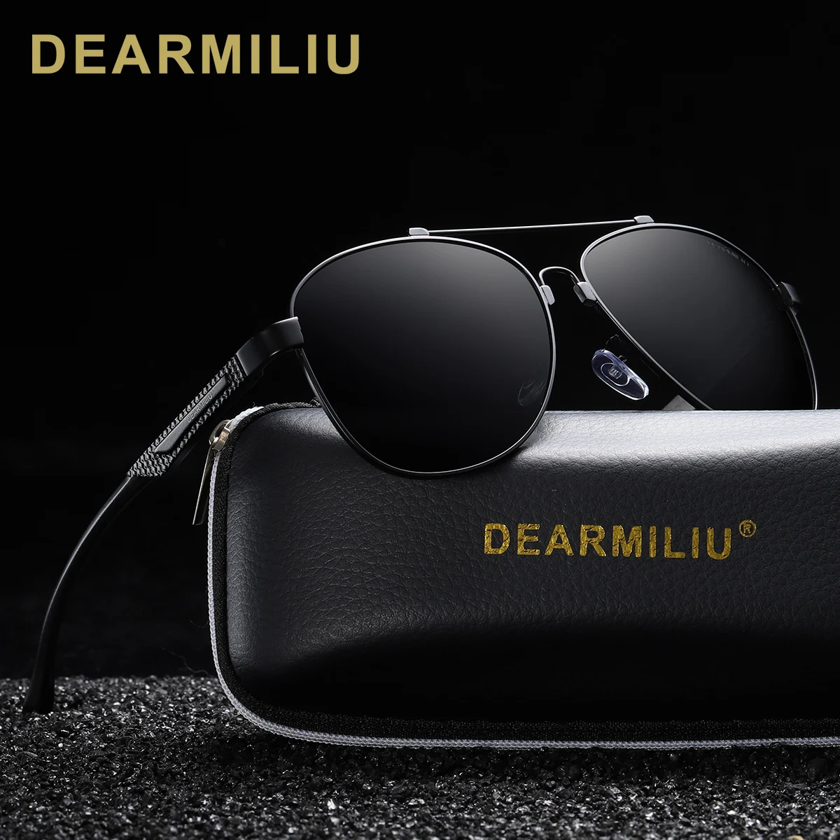 Мужские и женские алюминиевые солнцезащитные очки DEARMILIU поляризационные