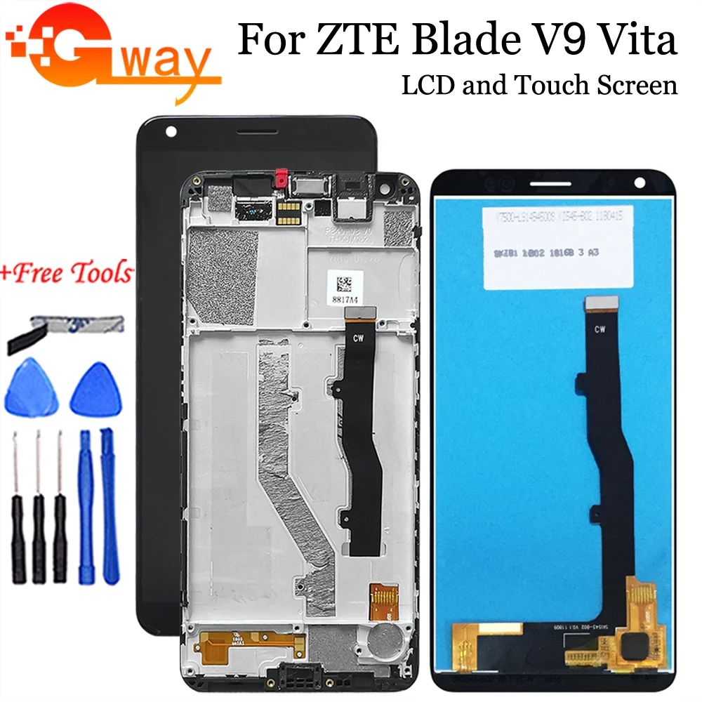 5 45 &quotдля ZTE Blade V9 Vita ЖК-дисплей кодирующий преобразователь сенсорного экрана в