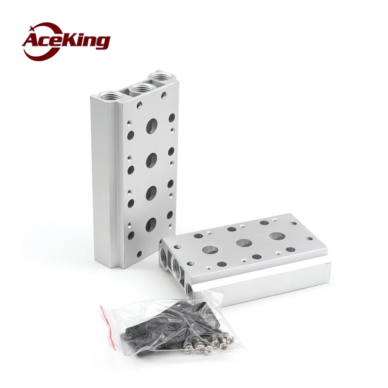 

Solenoid plate bottom 4v210-06/110 bus plate base 200mm-2f3f4f5f6f7f8f9f10f bit manifold plate bus-hole air exhaust valve set