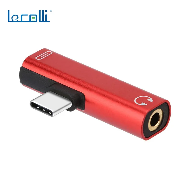 Type C Adapter Cable 3.5mm Jack Dual Headphone Aux Splitter For P20 P10 Pro Mi 2S 6 USB C Charging