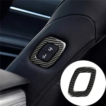 

Car Carbon Fiber Passenger Seat Adjusting Switch Decorative Cover Trim Decorative Cover accesories For Toyota Camry 2018-2019