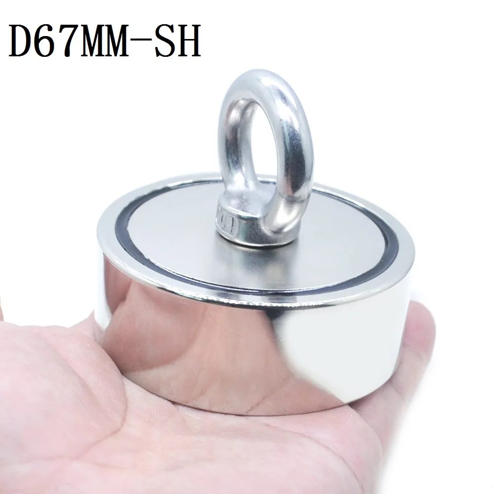 Nieuwe Sterke Neodymium Magneet Dubbelzijdig Zoeken Magnetische Haak D 48Mm-D 94Mm Super Power Bergingsvissen Magnetische Stell Bekerhouder