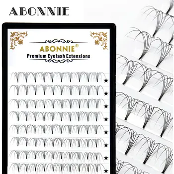 

Abonnie Eyelash Extensions individual Eyelash Lashes short stem Premade Fans for Russian Volume Eyelash Extensions