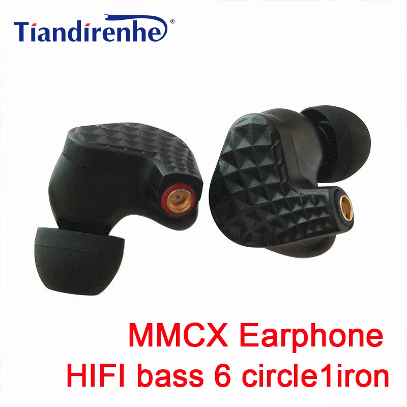 Новинка гибридные наушники стерео 6BA + 1BA MMCX HIFI изготовленные на заказ DJ монитор