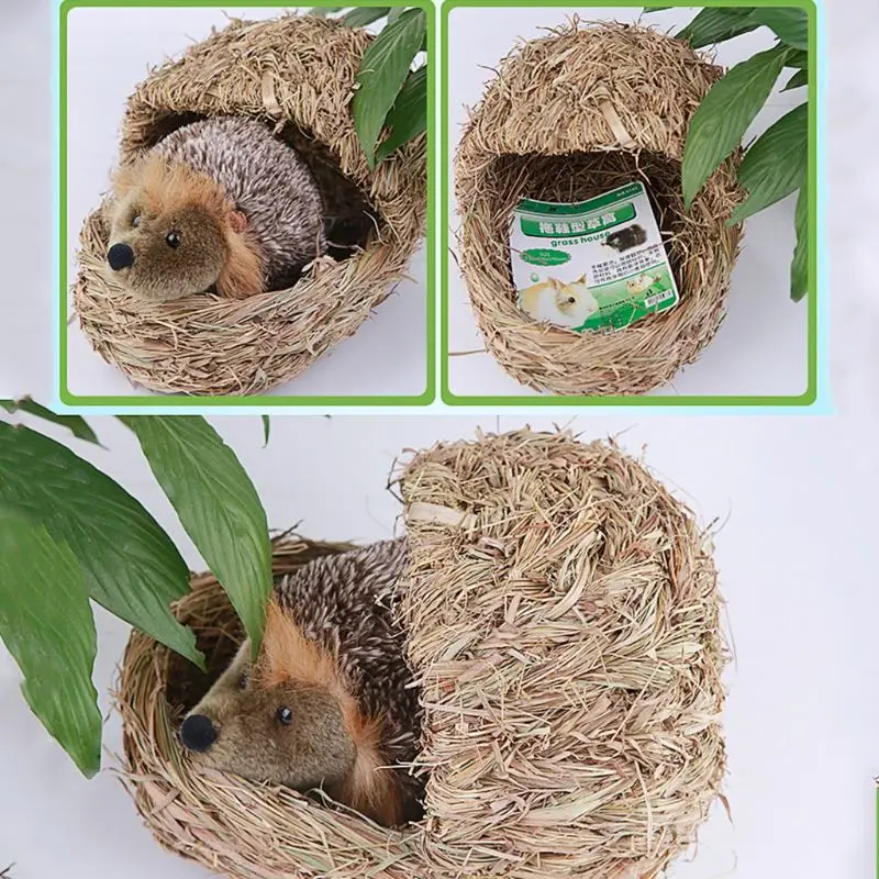 

Small Pet Slippers Grass Nest Hand-woven Rabbit Chinchilla Guinea Pig Weed House