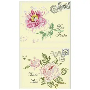 

Rose flower patterns Counted Cross Stitch 11CT 14CT DIY Chinese Cross Stitch Kits Embroidery Needlework Sets home decor