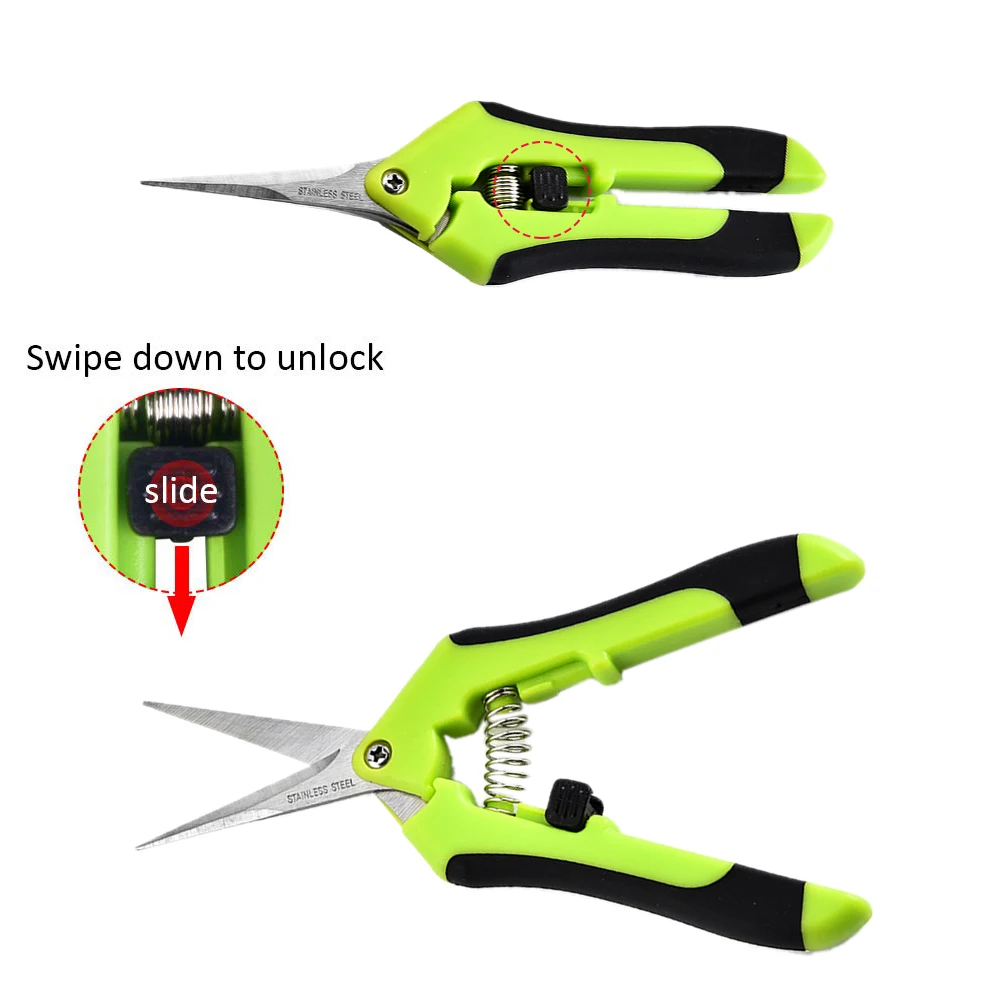 Garden Pruning Shears Picking Scissors Potted Trim Branches Weed Scissors Z0N5 