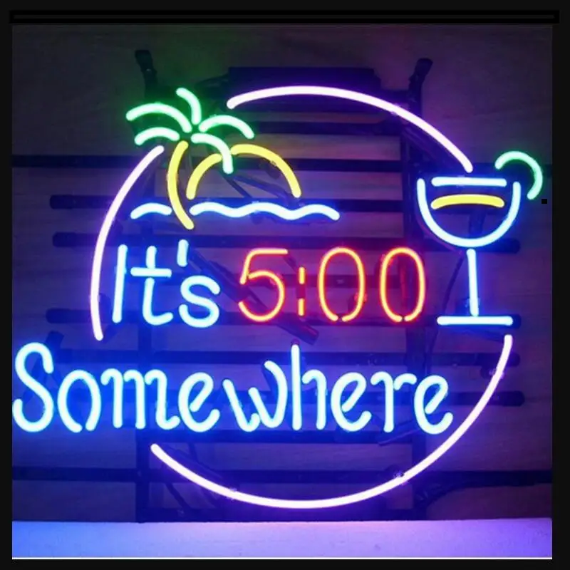 Custom It s 500 Somewhere Glass Neon Light Sign Beer Bar