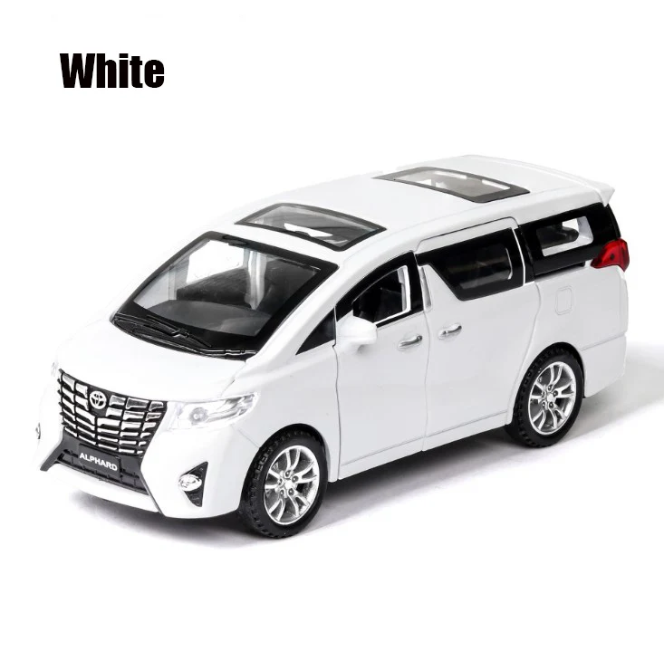 Новинка 1:32 Игрушечная модель автомобиля Toyata Alphard MPV из сплава, игрушечные машинки, игрушечные машинки,, детские игрушки для детей, подарки, игрушка для мальчика - Цвет: Белый