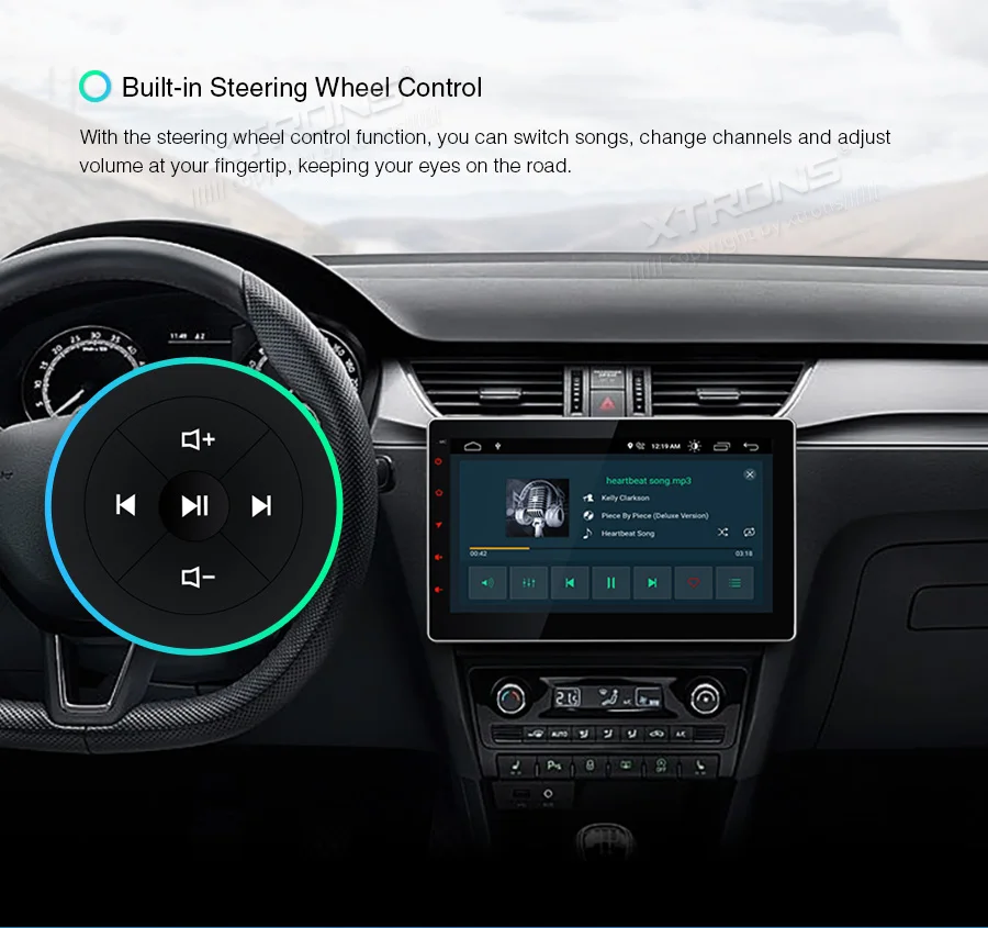 10.1" Android 10.0 Q OS Double Din Car Multimedia 2 Din Car Navigation GPS Two Din Autoradio with Removeable Screen Design