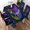 BeddingOutlet Tribal Wolf Tablecloth Dreamcatcher Waterproof Table Cloth Geometric Watercolor Animal Table Cover Washable 4