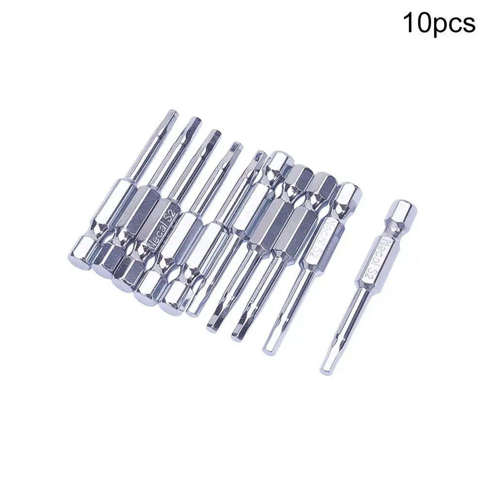 H3 Utoolmart 10 шт. 1/" Шестигранная отвертка бит шестигранный хвостовик шестигранный наконечник S2 стальные магнитные отвертки биты 50 мм для электроинструмента - Цвет: H3