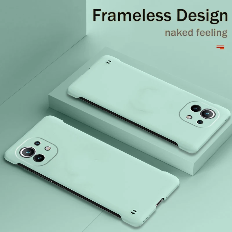 Ultra Thin Frameless PC Phone Case Cover For Xiaomi Mi 11 12 10T Lite Redmi Note 9 9s 10 4G 10S 8 Pro Max 9T Poco F3 5G _voghion.com
