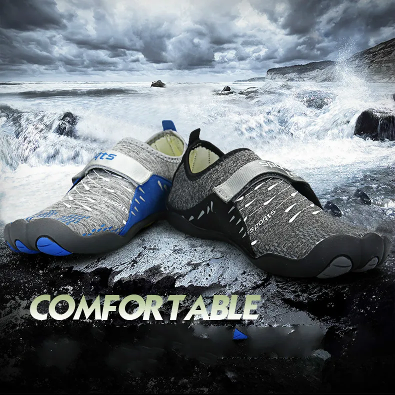 Мужская и Женская водонепроницаемая обувь унисекс с пятью пальцами на липучке