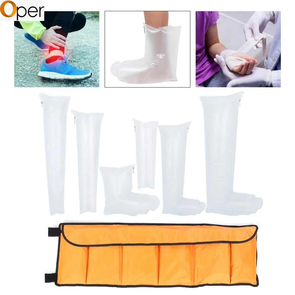 

Waterproof 7pcs/ set Inflatable Medical Air Splint Leg Arm Ankle First Aid Emergency Kit Pain Relief Relaxation Rehabilitation