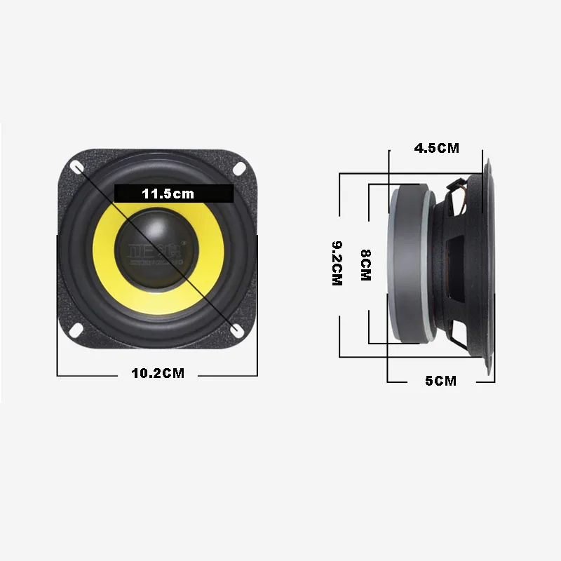 Высококачественные 4 дюймовые автомобильные аудио наборы динамиков