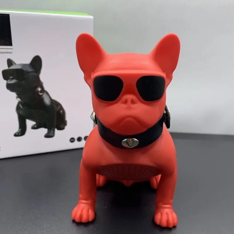 Bulldog MP3 Player Mobile Phone Bluetooth Speaker Full Body Dog Wireless Portable Cartoon Sound Desktop Audio AUX TF Card Music