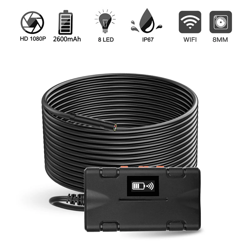 

USB Endoscope Wifi Pipe Car Borescope Mini Inspect Flexible Wire Camera IP67 Lens for Android PC Notebook Macbook Mobile Phone