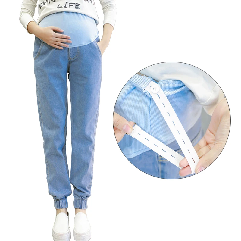 

Spring Maternity Jeans For Pregnant Woman Pregnancy Denim Pants Cotton Single Layer Trousers Maternity Clothing Plus Size