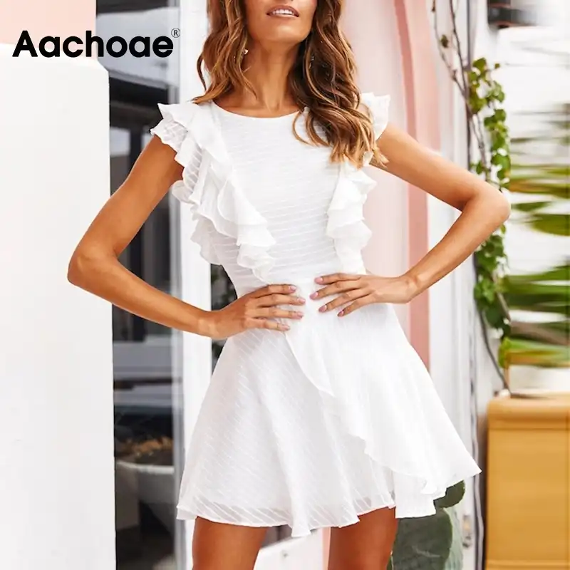 Casual ruffle mini dress Clearance