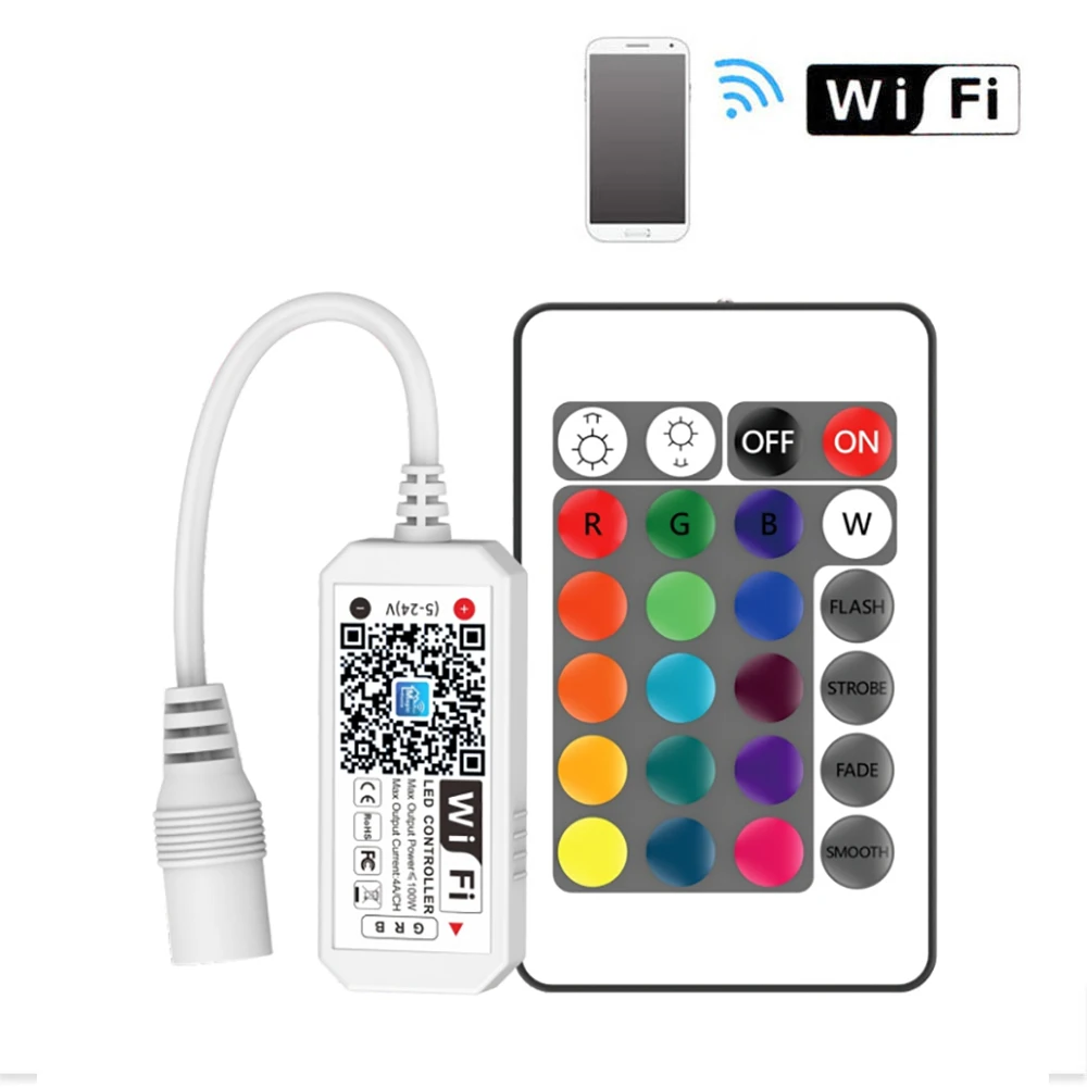 Magic Home DC5V 12V 24V Беспроводной Wi-Fi светодиодный контроллер RGB/RGBW РФ ИК-пульт