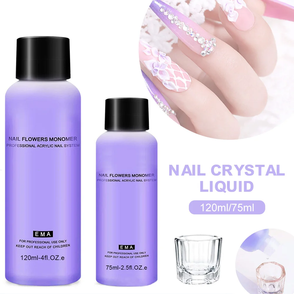 Nail Acrylic Liquid Monomer 75ml/120ml Nail Liquid For Nail Extension