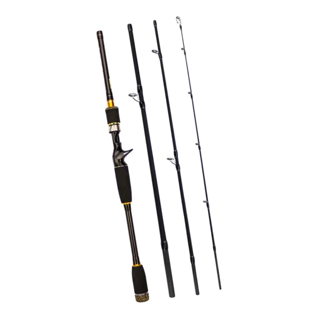 Medium Power Ultralight Fishing Rod 4 Section Carbon Fiber Lure Pole EVA Handle Bass Trout Fresh Water Fishing Tackles Pesca
