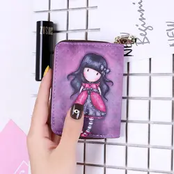 2021 New Fashion Cartoon Organ Card Bag Women's Cute Girl Heart Multi-Card Zipper Coin Purse Mini Version PU Girl's Cardholder