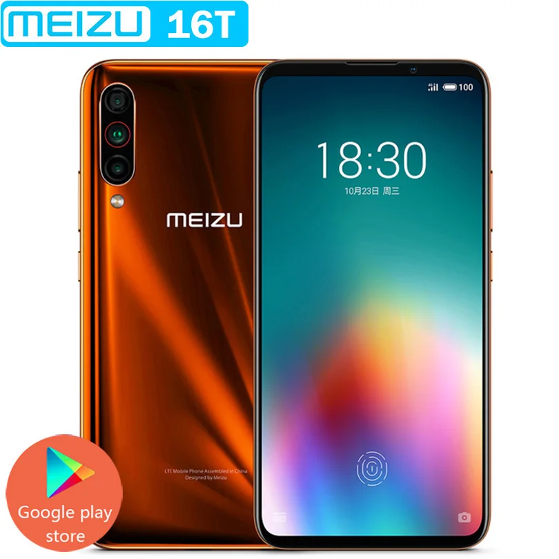 

New Arrival Meizu 16T VOLTE 4G LTE 6G/8G RAM 128GB ROM Snapdragon 855 Octa Core 6.5" Screen 3 Rear Camera Cell Phone big battery