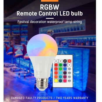 

светоди RGB LED Bulb E27 10W 16 Color Changing RGB Magic Light Bulb Lamp 85-265V 110V 220V RGB Led Spotlight with Remote Control