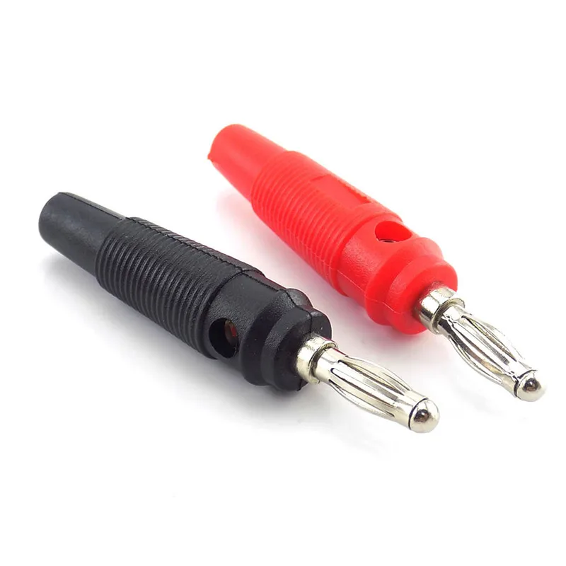 

2pcs 4mm Banana Plug Audio Connectors Binding Post 4mm Banana Jack Plug For Cable Terminals DIY Connectors