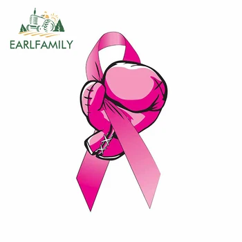 

EARLFAMILY 13cm x 6.9cm For Fight Breast Cancer Car Stickers Bumper Decal Air Conditioner Surfboard Vinyl Material Decor