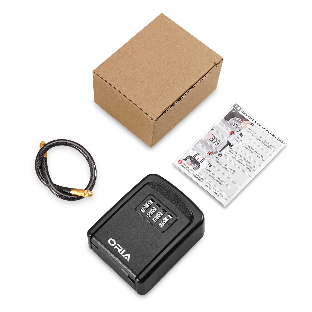 SecureLock Waterproof Key Safe with Removable Chain and 4-Digit Combination