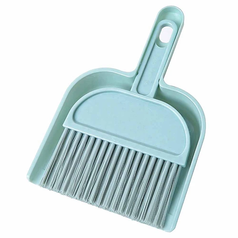 BL Fashion Mini Desktop Sweep Cleaning Brush Small Broom Multi-function Can Be Hanging Desk Dustpan Set - Цвет: BL